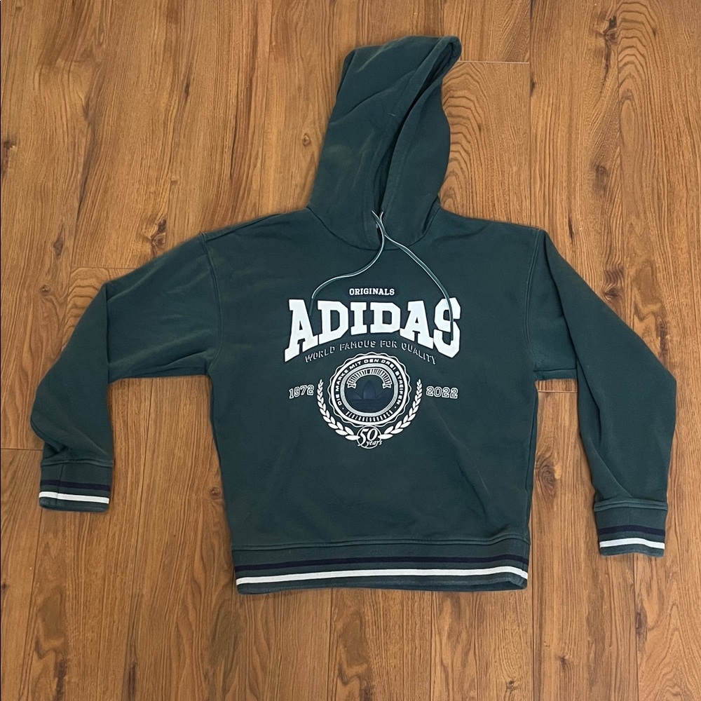 Adidas Green Anniversary Pullover Hoodie